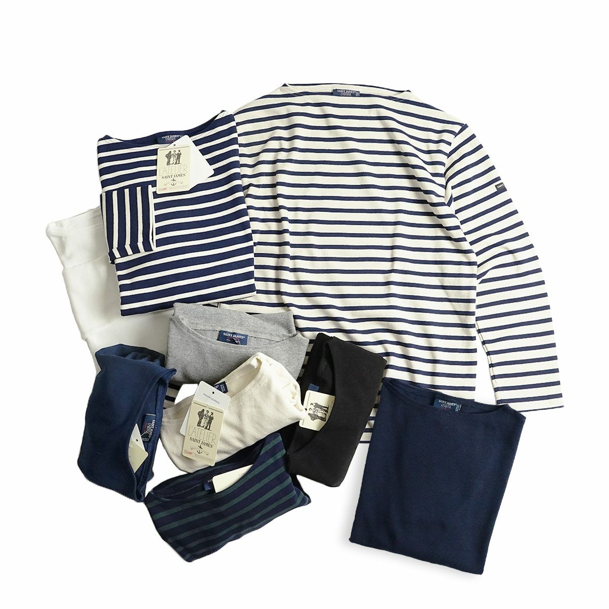 セントジェームス SAINT JAMES ギルド バスクシャツ（生成り）