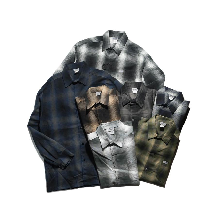 CALTOP #2000LS オンブレ チェック 長袖 フランネルシャツ