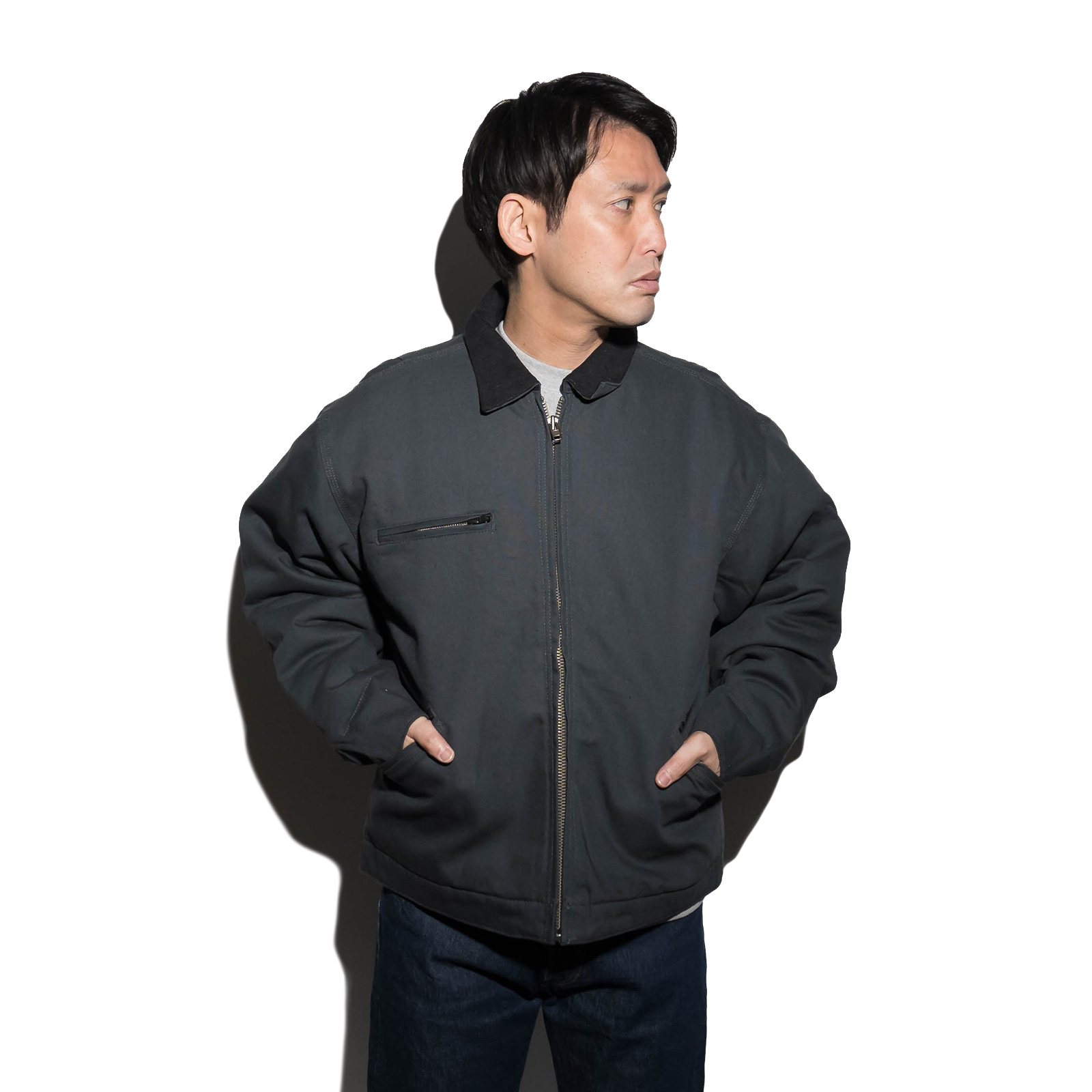 168cm / 65kg のスタッフが、J763 Mサイズ着用