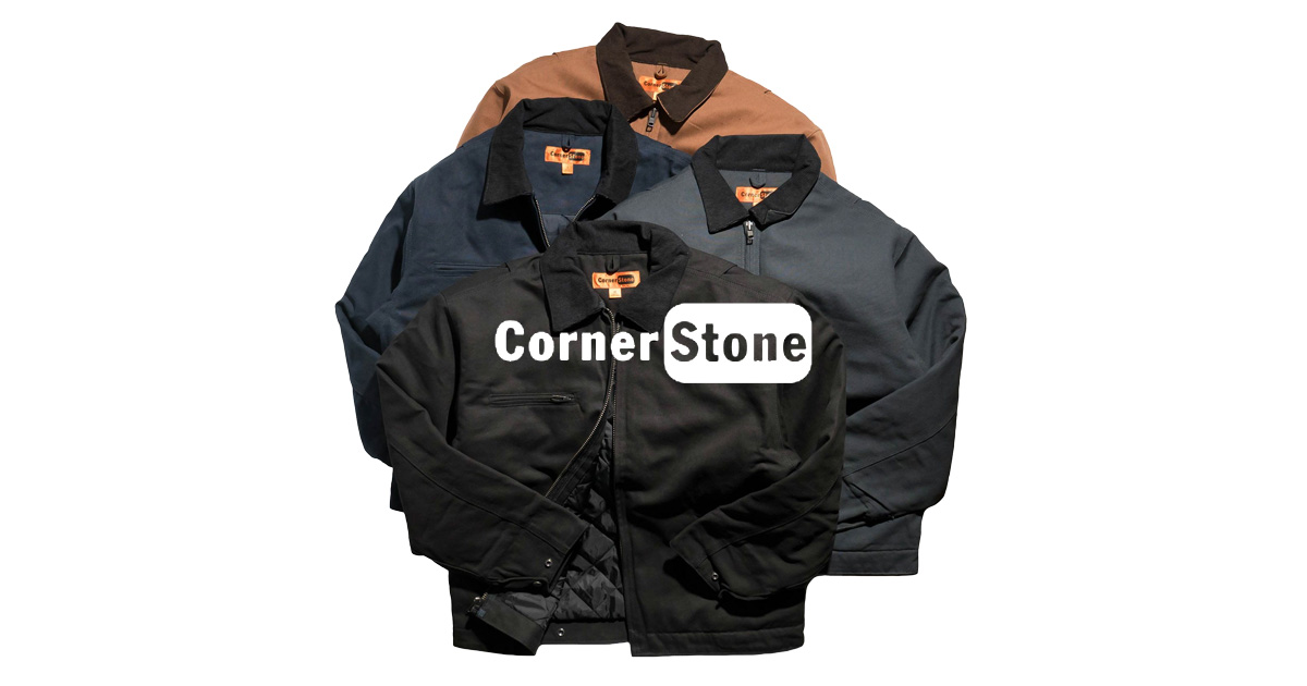 Cornerstone J763 ブラックワークジャケット CornerStone J763 Unisex