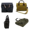 フィルソンFILSON24アワーティンブリーフケース｜メンズショルダーバッグビジネスバッグ24HOURTINBRIEFCASE綿コットン100％耐久撥水収納肩掛けベルト取り外し可通勤通学出張旅行タングリーンネイビーブラック