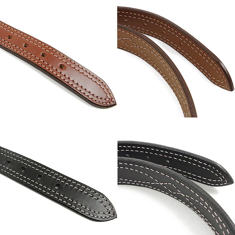 エイカーAKERB14ファンシーステッチベルトMADEINUSA(FANCYSTITCHBELTアメリカ製米国製レザーベルト革ベルトバックル）