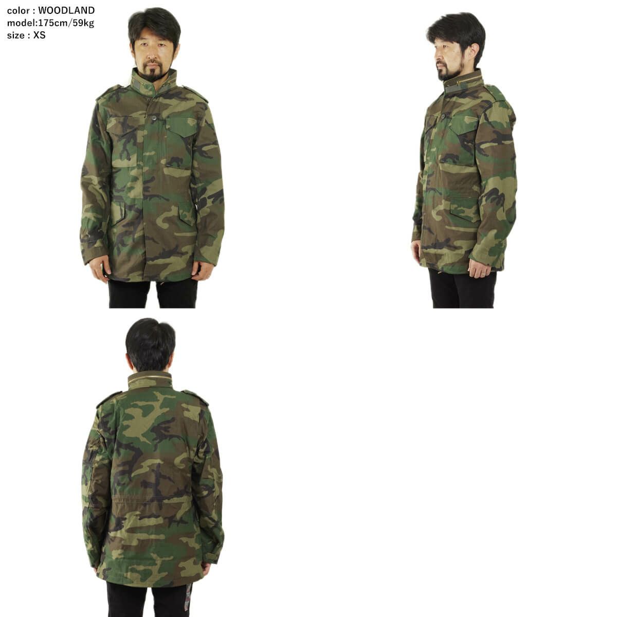 アルファインダストリーズALPHAM-65フィールドジャケット｜メンズレギュラーサイズM65FIELDJACKETINDUSTRIESM-51後継モデルミリタリーグリーンネイビーブラックカーキウッドランドカモ単色迷彩サイズXXS-XL
