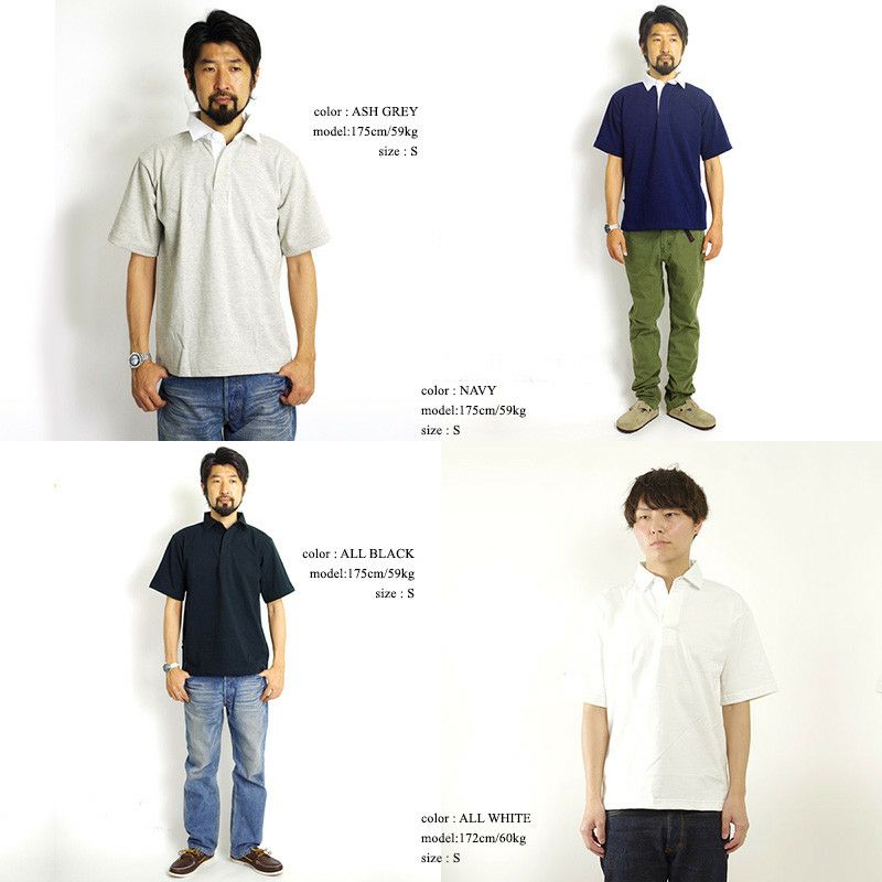 バーバリアンBARBARIAN当店別注ラガーシャツカジュアル半袖ソリッド