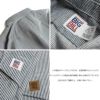 ビッグビルBIGBILL193長袖ワークシャツヒッコリーストライプアメリカ製米国製BIGSIZE(大きいサイズHICKORYSTRIPEMADEINUSA）