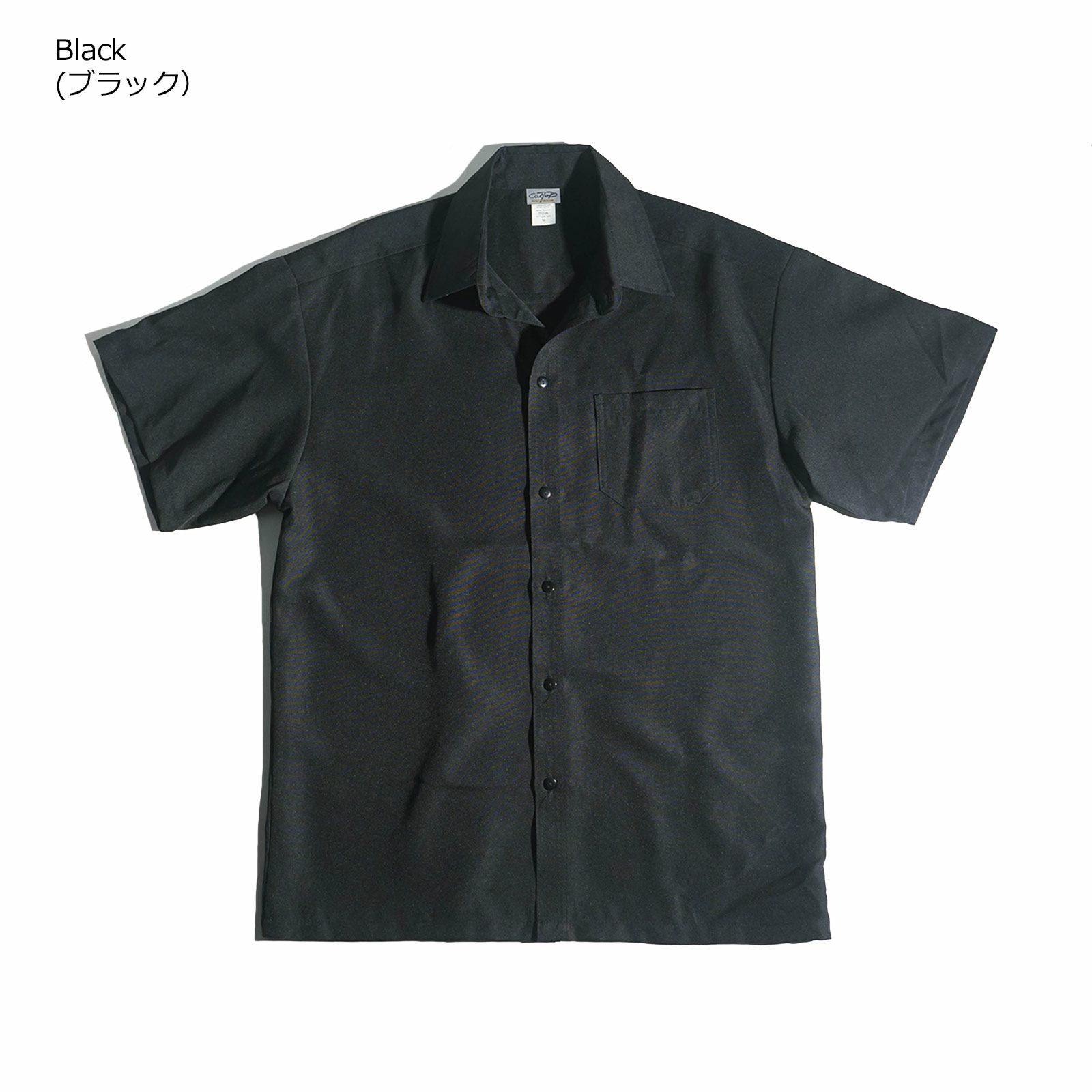 キャルトップCALTOP#1000PLAIN半袖サテンシャツ