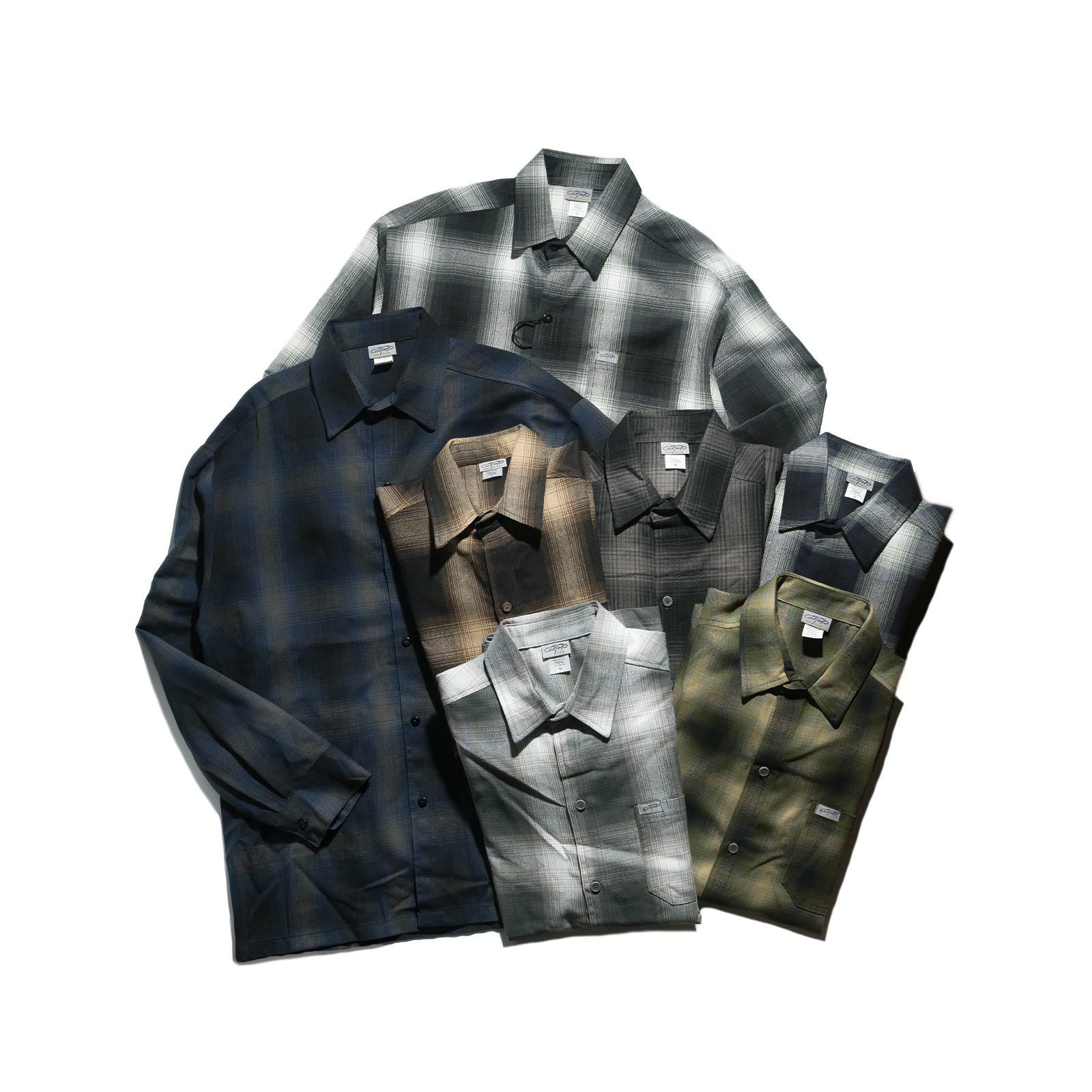 00s】STONE ISLAND 長袖 オンブレチェック フランネルシャツ L キャル  