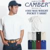 キャンバーCAMBER302マックスウェイト半袖ポケットTシャツ無地半袖厚手クルーネックMADEINUSA｜メンズアメリカ製米国製ポケTサイズSMLXL8オンス綿コットン100％BIGSIZE大きいサイズ