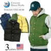 クレセントダウンワークスCRESCENTDOWNWORKSイタリアンダウンベスト60/40MADEINUSAアメリカ製米国製ITALIANVEST｜メンズレトロアウトドア700フィルパワーの最高級グースダウン採用ブラックネイビーオリーブ