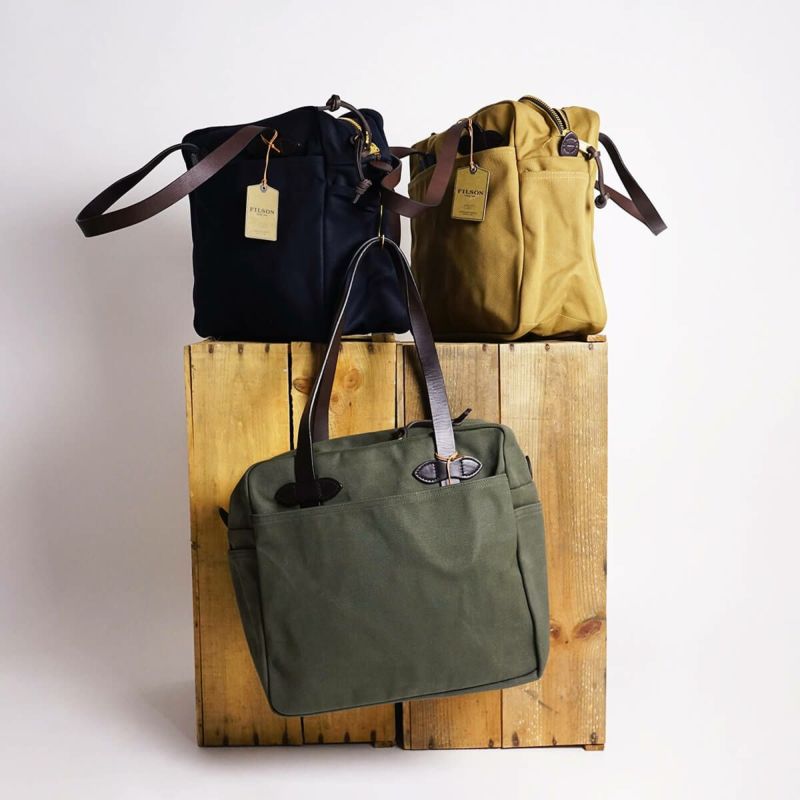 フィルソンFILSONキャンバストートバッグウィズジッパー(アメリカ製米国製TOTEBAGWITHZIPPER）