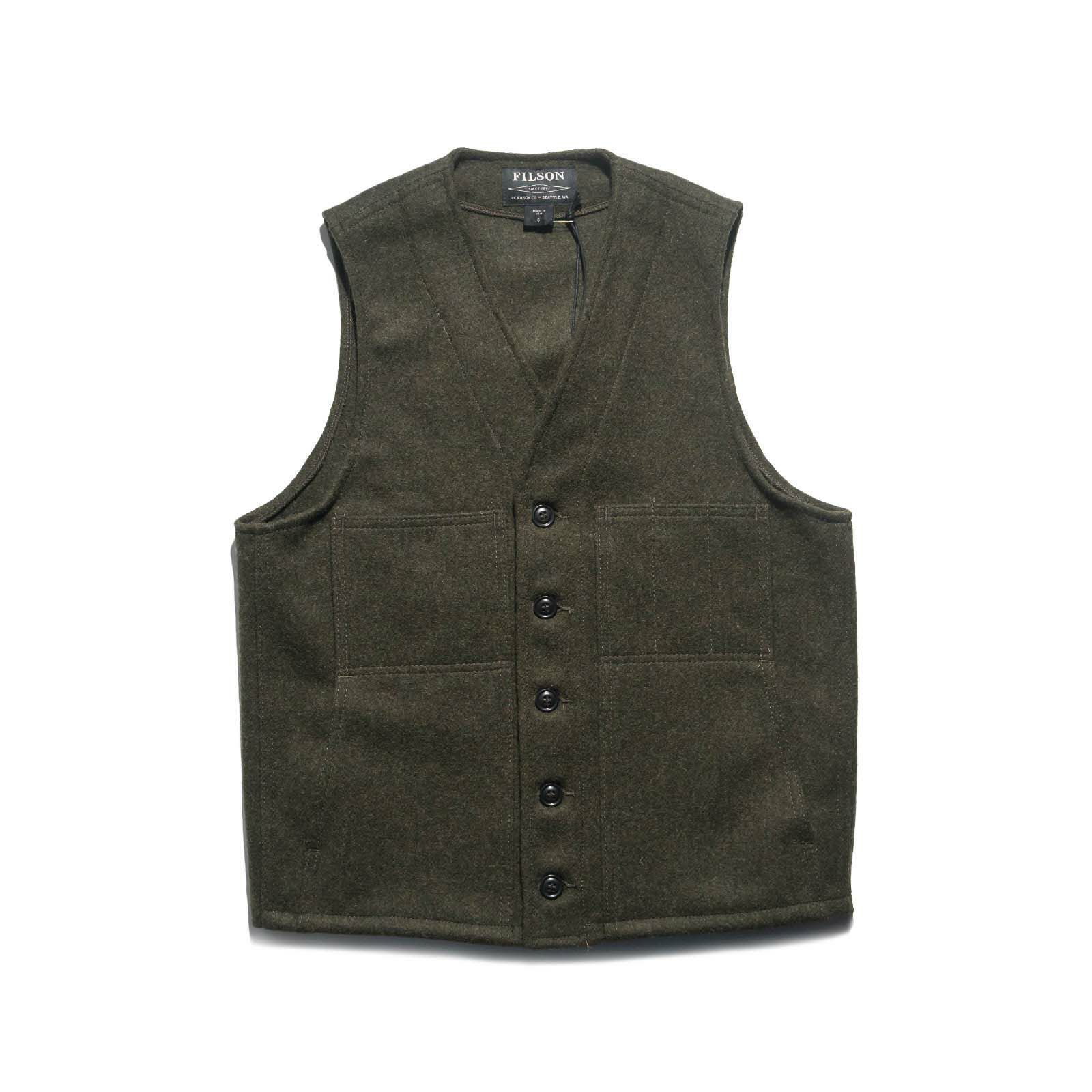 フィルソンFILSONマッキーノウールベストソリッドカラー