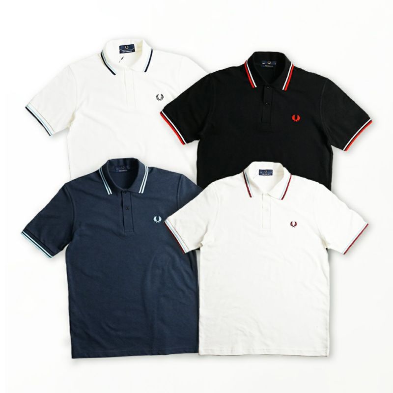 フレッドペリー FRED PERRY M12 ツインティップド 半袖 ポロシャツ