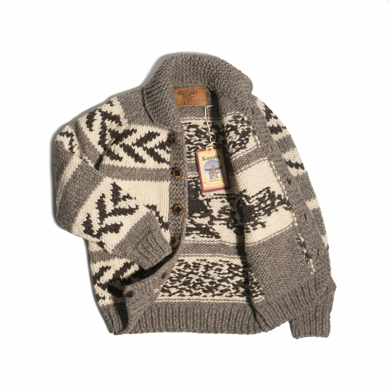 カナタ KANATA カウチンセーター 6プライウール サンダーバードリーフ