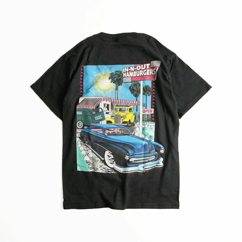 インアンドアウトバーガー半袖Tシャツ2012レトロストアナンバー1ブラック(メンズS-XXLIn-N-OutBurgerご当地Tシャツ海外買い付け)