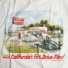 インアンドアウトバーガー半袖Tシャツ1986カリフォルニアファーストドライブスルーホワイト