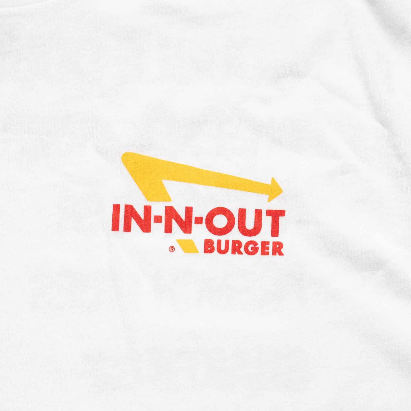 インアンドアウトバーガー半袖Tシャツメニューホワイト