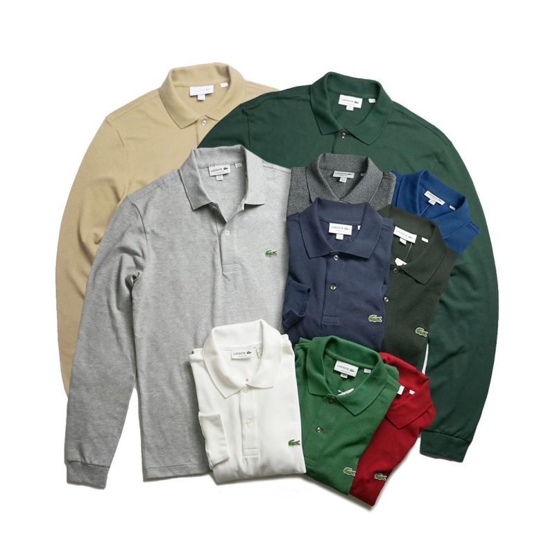 ラコステ LACOSTE L1312/L1313 長袖ポロシャツ 鹿の子 世界流通モデル