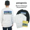 パタゴニアpatagonia長袖TシャツP-6ロゴレスポンシビリティー