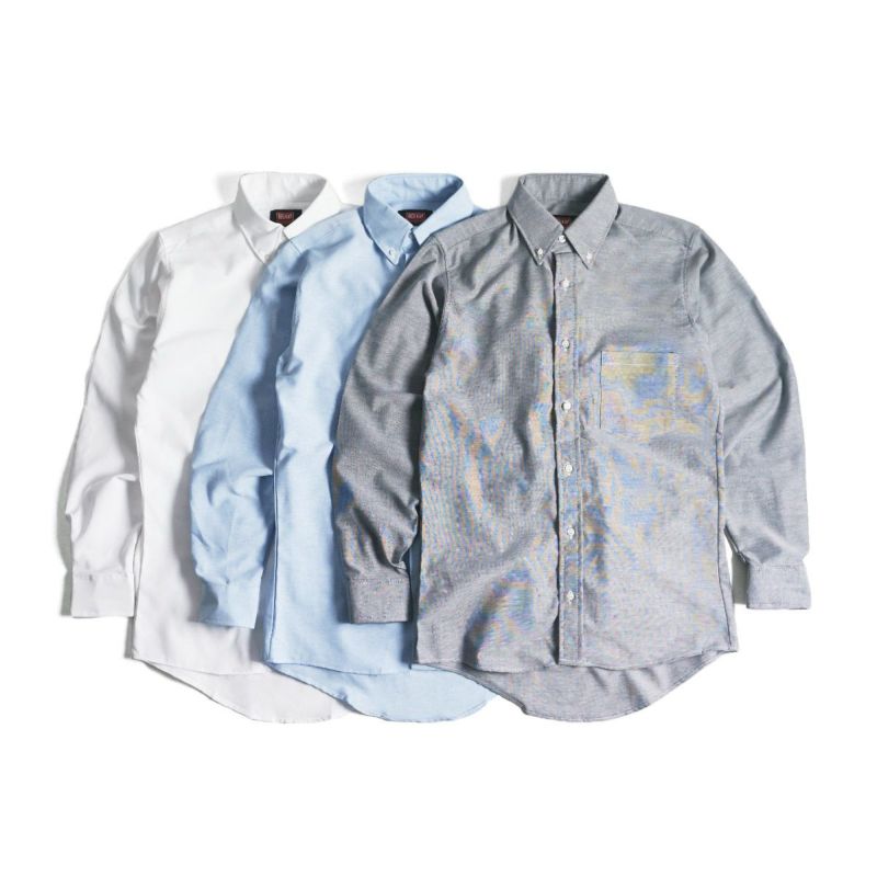 レッドキャップREDKAP#SR70長袖オックスフォードドレスシャツEXECUTIVEOXFORDDRESSSHIRT｜メンズオックスシャツシンプルボタンダウンシワ防止加工汚れにくいホワイトグレーブルー白無地