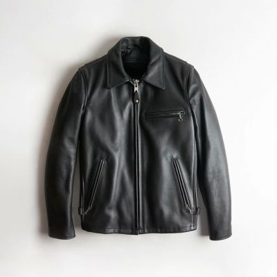 ショット SCHOTT 643 当店別注 襟付き シングルライダース ブラック BIG SIZE | Jalana | ジャラーナ