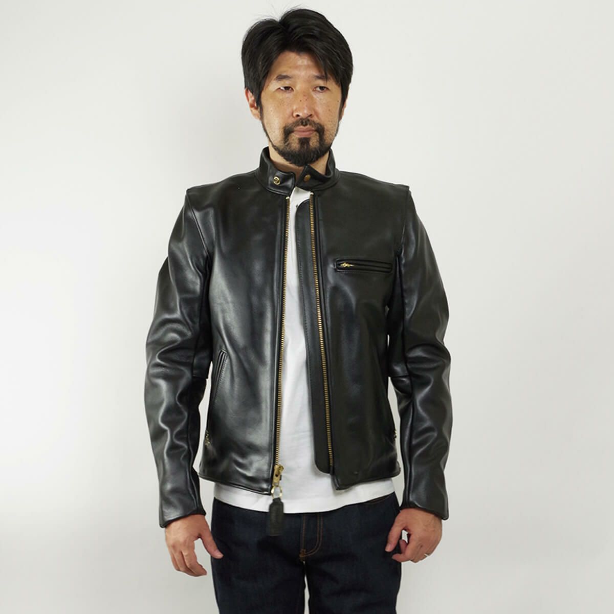 バンソン VANSON MODEL B シングル ライダース ブラック | Jalana