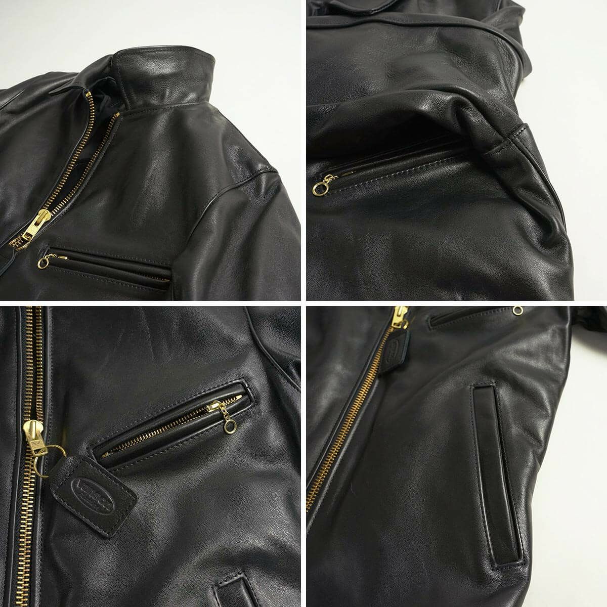 バンソンVANSONENFシングルライダースブラック(アメリカ製米国製エンフィールド襟付レザージャケット革ジャン）