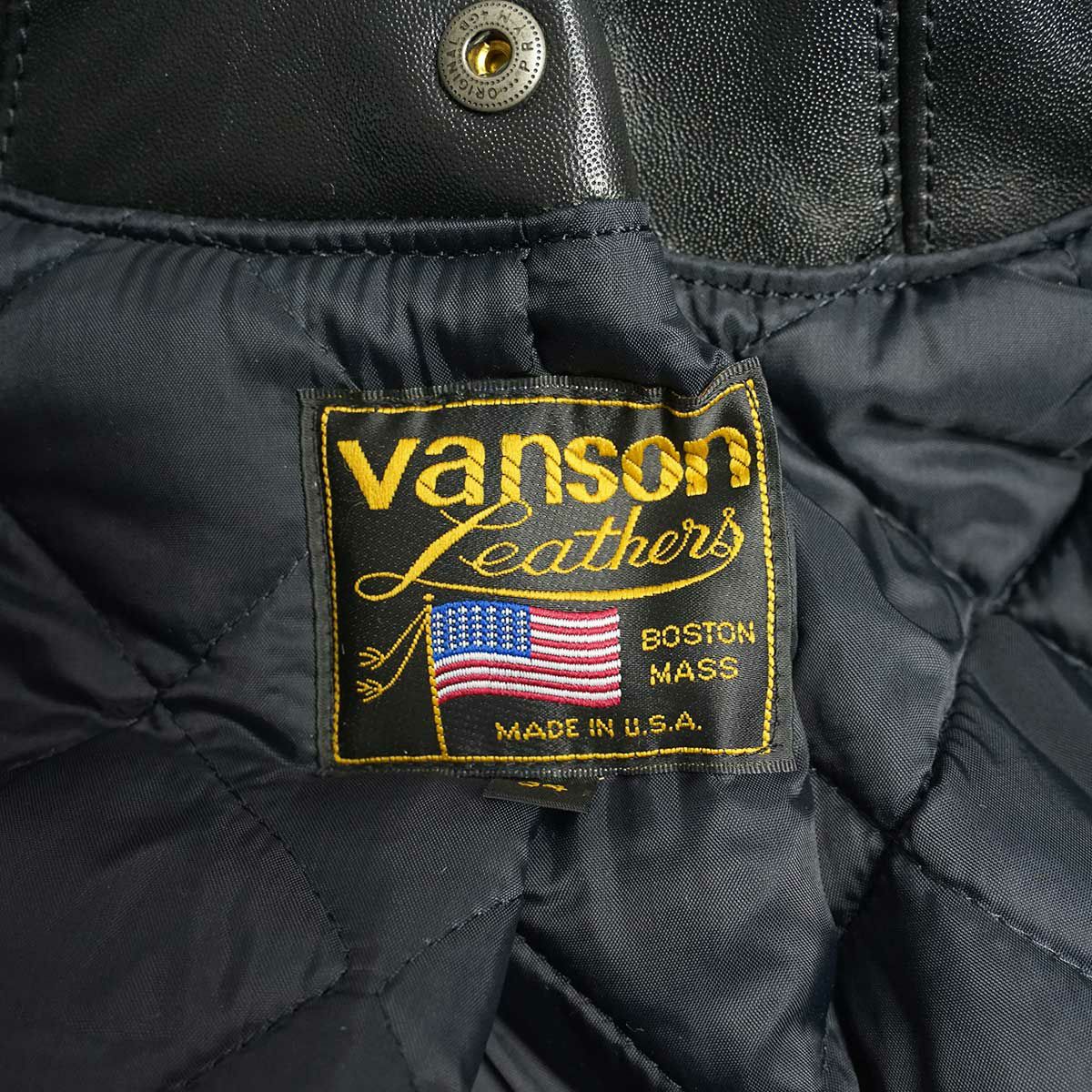 バンソンVANSONC2ダブルライダースブラック(アメリカ製米国製レザージャケット革ジャン）