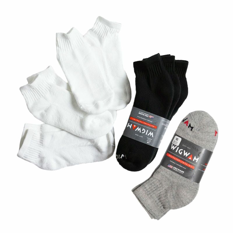 ウィグワムWigwamクオーターソックススーパー60-3足セット(アメリカ製米国製QUARTER3P靴下）