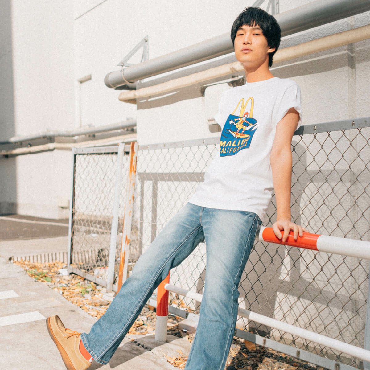 マクドナルドTシャツ波乗りドナルドマリブ店限定ホワイト大きいサイズ