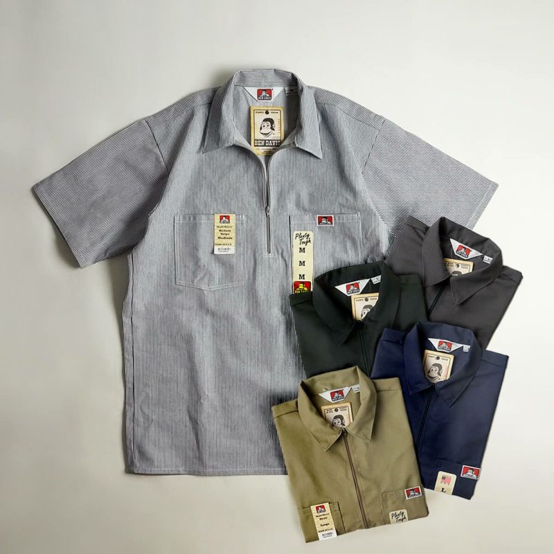 ベンデイビス BEN DAVIS 半袖 1/2ジップ ワークシャツ アメリカ流通モデル | Jalana | ジャラーナ