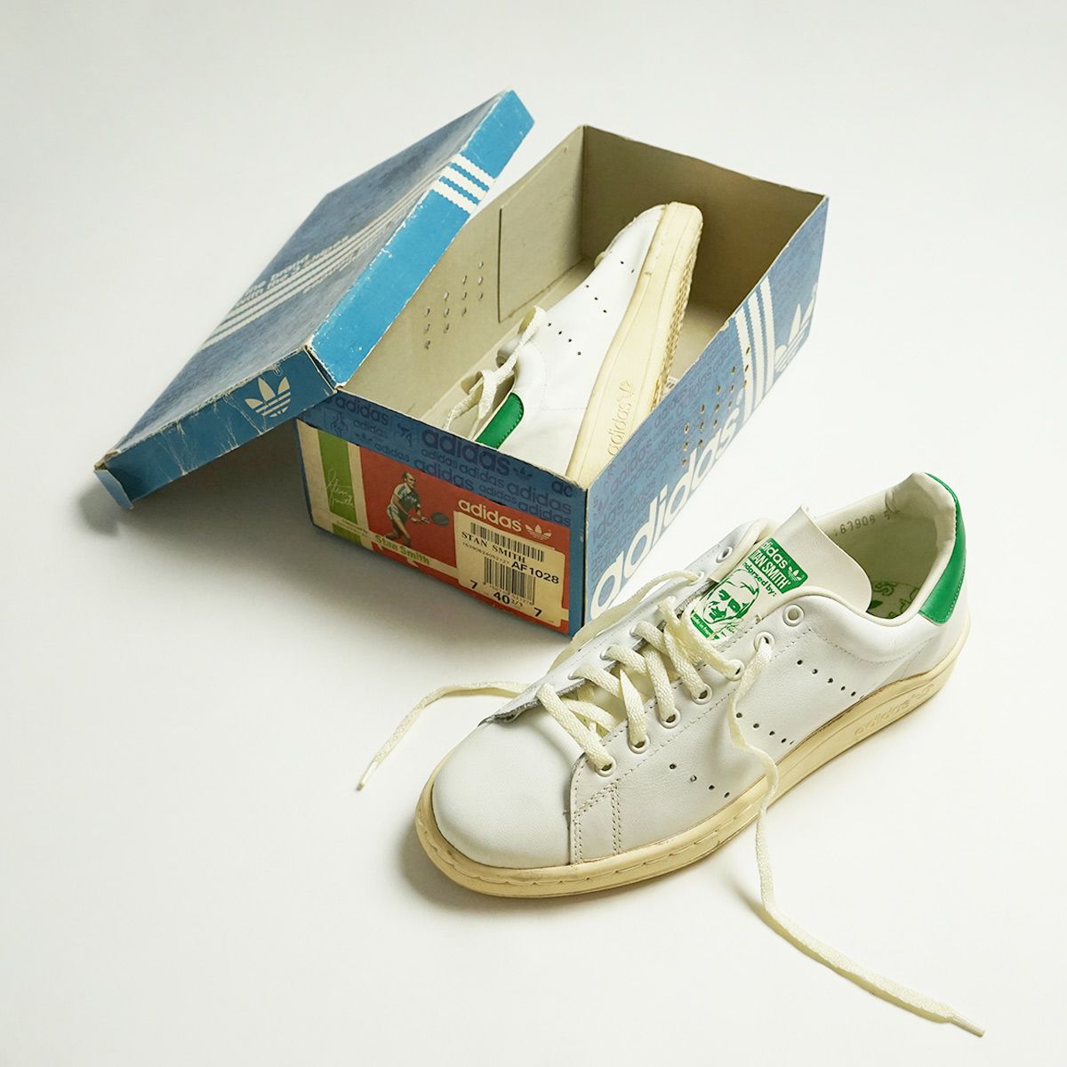 アディダス adidas スタンスミス フランス製 AF1028 箱付き デッド 