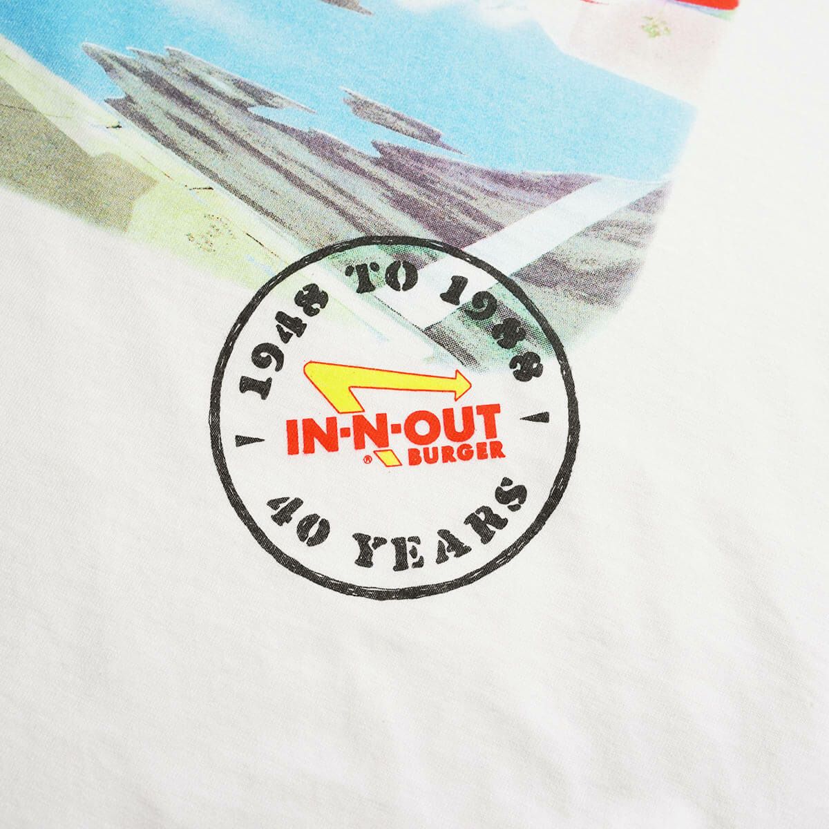 インアンドアウトバーガー半袖Tシャツ198840thアニバーサリーホワイト
