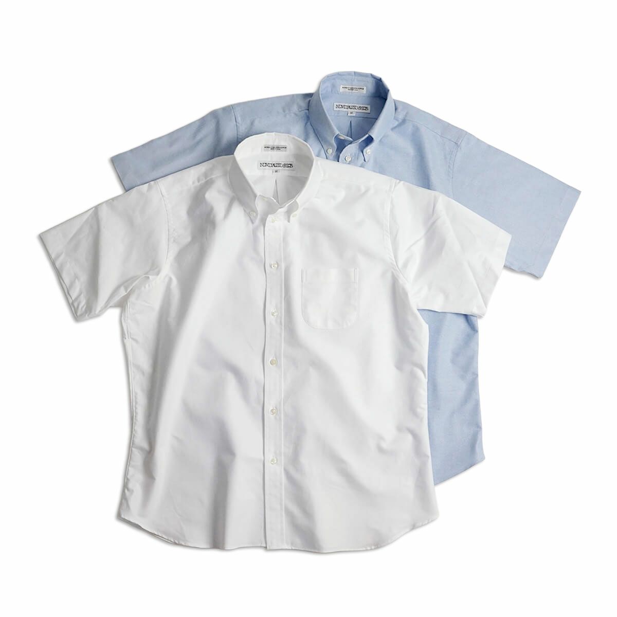インディビジュアライズドシャツINDIVIDUALIZEDSHIRTS半袖ボタンダウンシャツケンブリッジオックスフォード(アメリカ製前開きフルボタン）