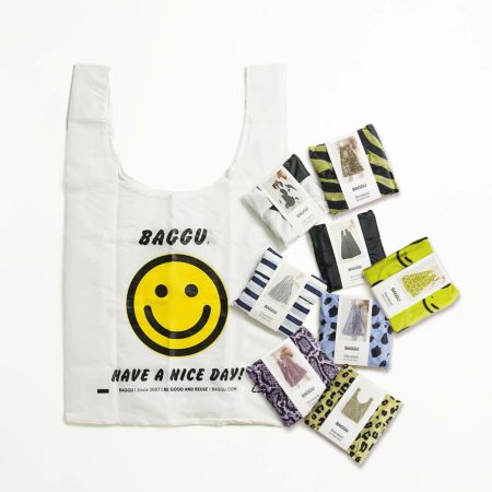 バグゥBAGGUショッピングバッグスタンダードバグゥ(メンズレディースユニセックスエコバッグショッパー折り畳み携帯コンパクト大型おしゃれ)