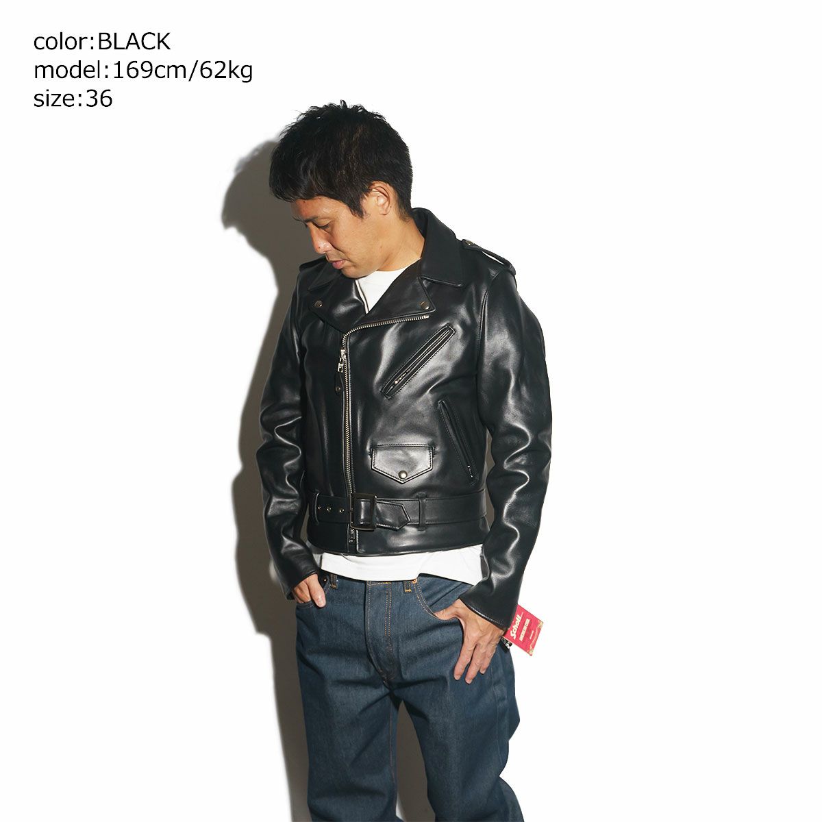 ショット SCHOTT 613 ワンスター ダブルライダース ブラック MADE IN