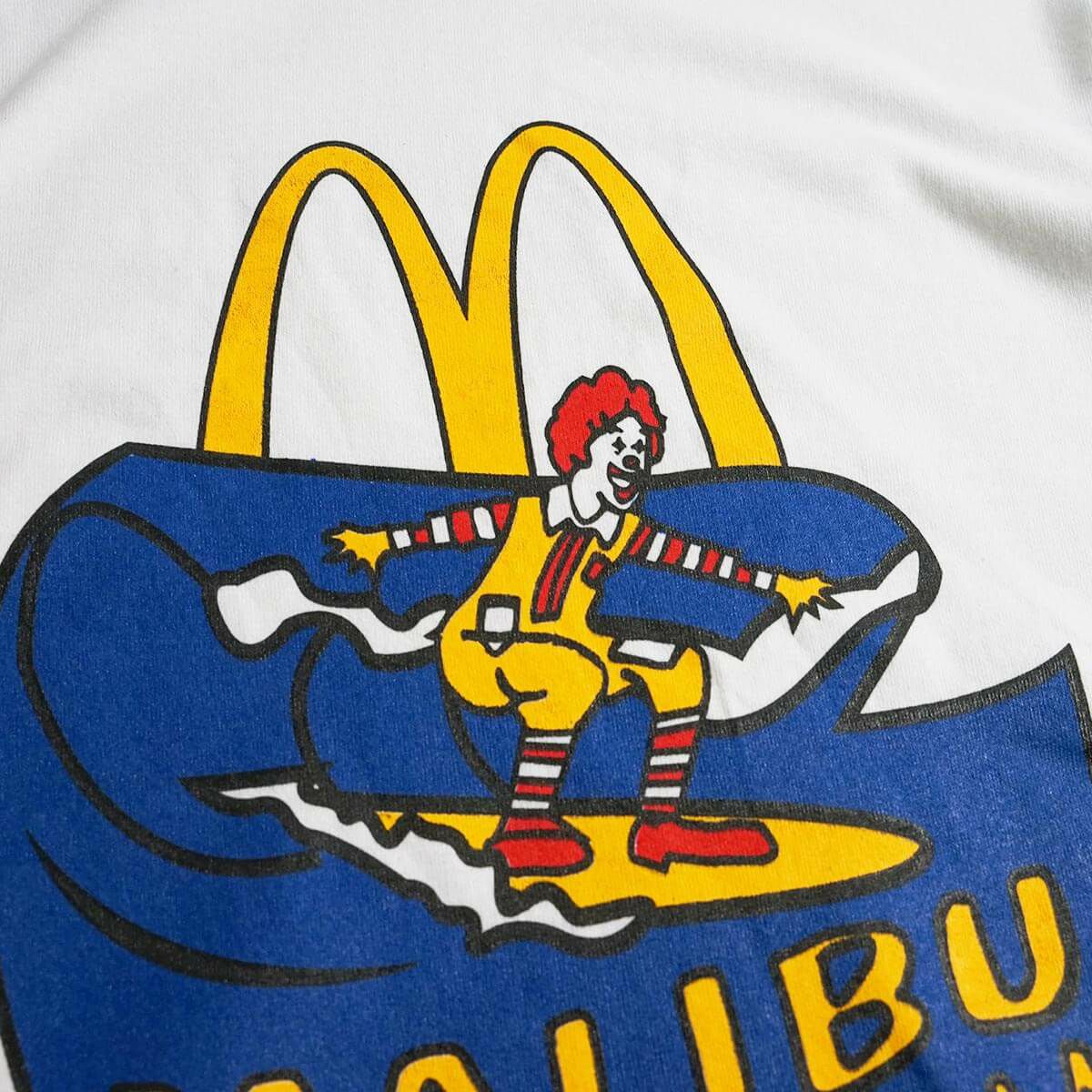 マクドナルド長袖Tシャツ波乗りドナルドマリブ店限定ホワイト