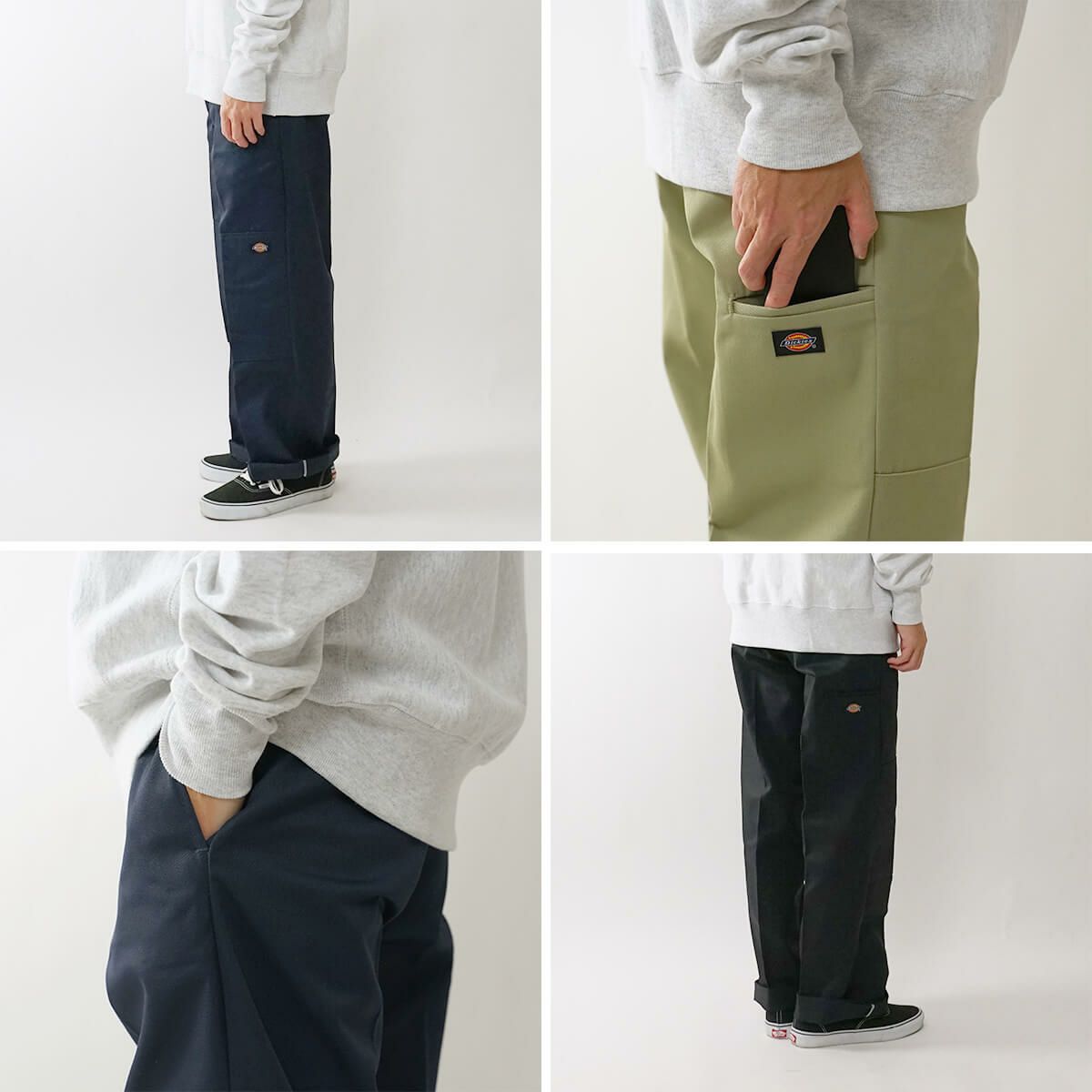 Dickies85283ルーズフィットダブルニーワークパンツ(メンズW28-40L30-32TCツイルチノパンワークパンツワークチノ)
