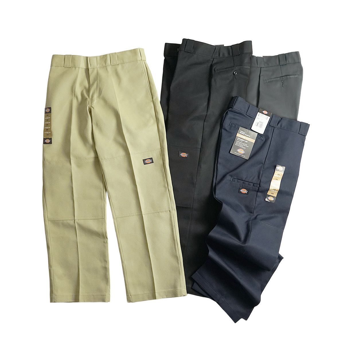 Dickies85283ルーズフィットダブルニーワークパンツ(メンズW28-40L30-32TCツイルチノパンワークパンツワークチノ)