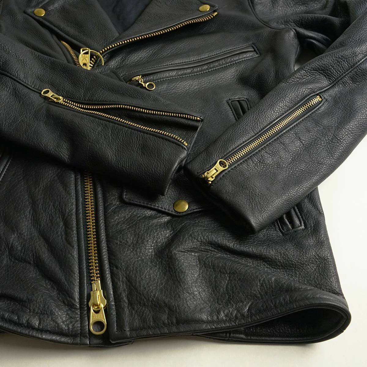 バンソンVANSONC2Rダブルライダースソフトカウレザースキニアーフィット｜メンズライダースレザージャケットアメリカ製革ジャンスリムタイトサテン裏地本革牛革MADEINUSAサイズ34-46アウターブランド