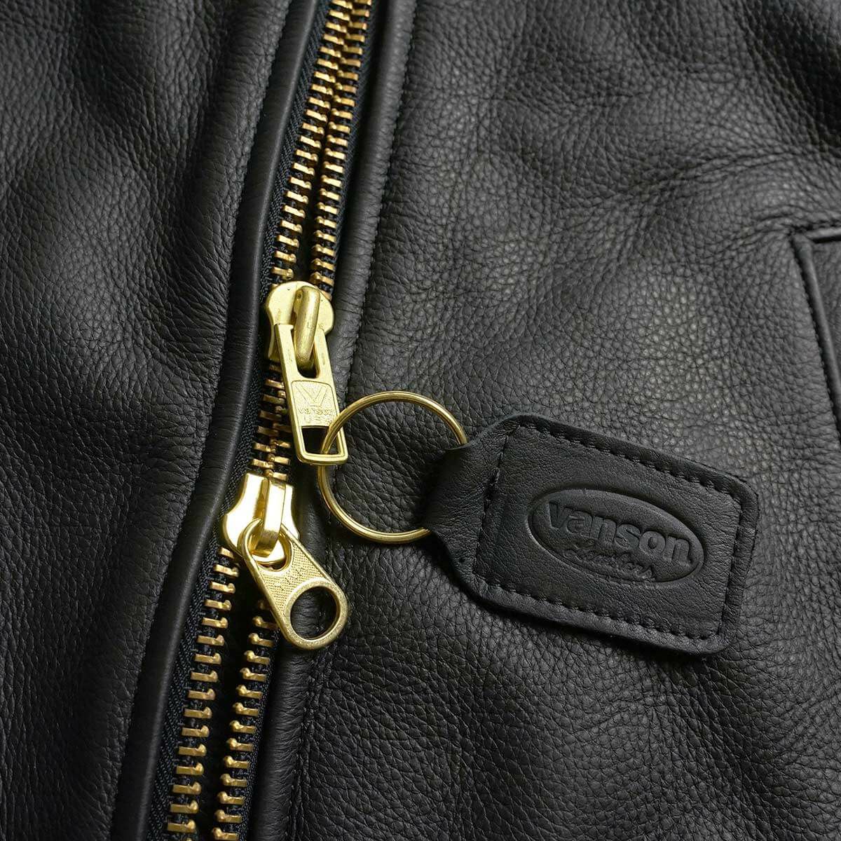 バンソンVANSONエンフィールド襟付きシングルライダースソフトカウレザースキニアーフィット(メンズアメリカ製ENFIELDレザージャケット革ジャン）