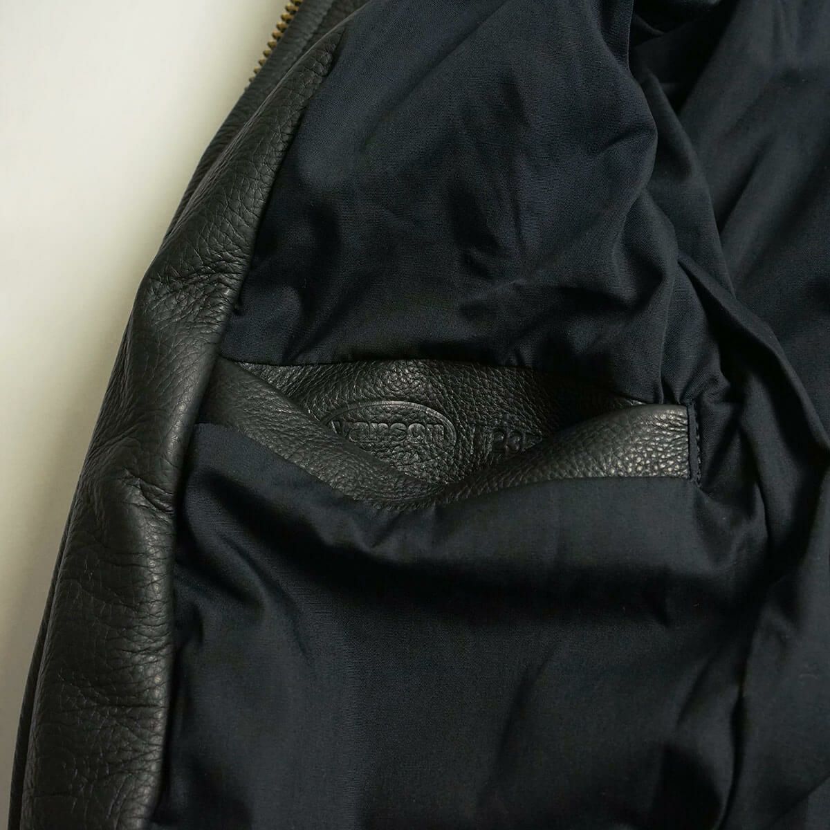 バンソンVANSONエンフィールド襟付きシングルライダースソフトカウレザースキニアーフィット(メンズアメリカ製ENFIELDレザージャケット革ジャン）