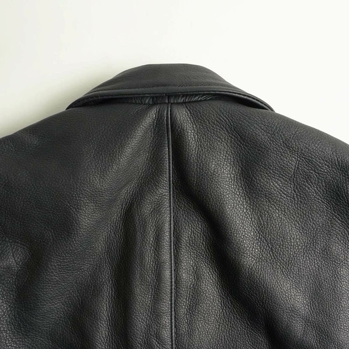 バンソンVANSONエンフィールド襟付きシングルライダースソフトカウレザースキニアーフィット(メンズアメリカ製ENFIELDレザージャケット革ジャン）