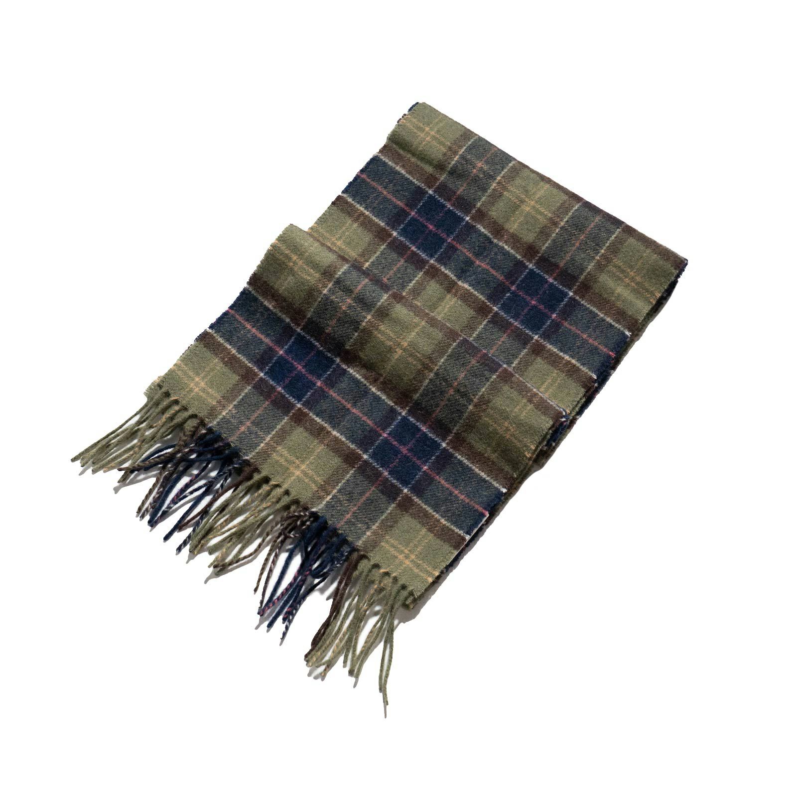 バブアーBarbourタータンラムズウールスカーフ