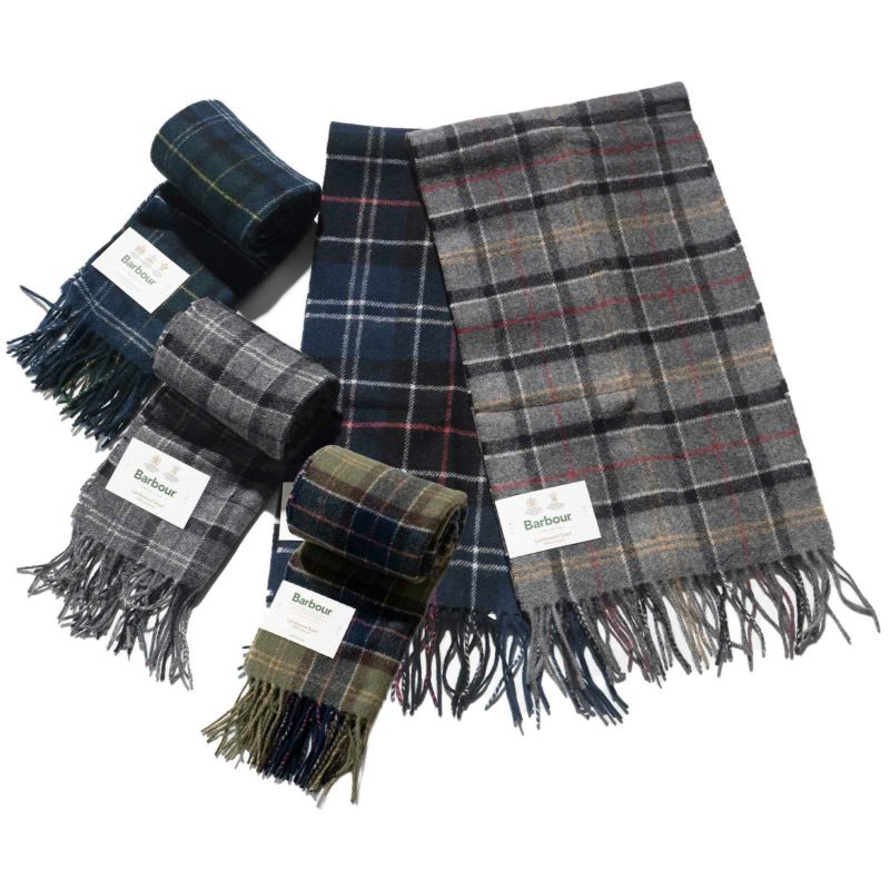 バブアーBarbourタータンラムズウールスカーフ