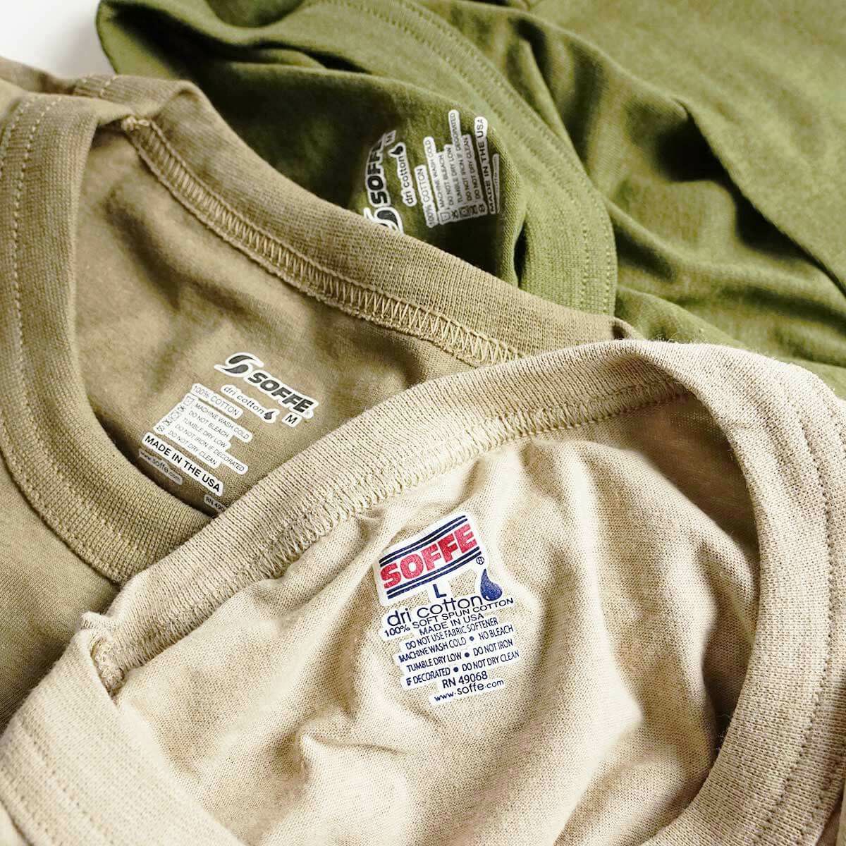 ソフィSOFFE4.1オンスコットンミリタリー3パックTシャツ半袖685M-3メンズ米軍パックT無地アメリカ製米国製