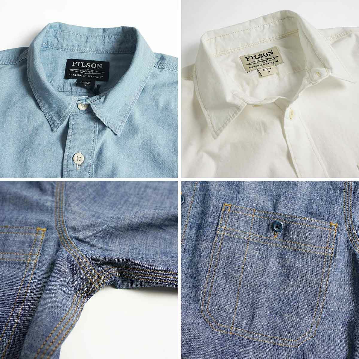 フィルソンFILSONシャンブレーCPOシャツ20189139メンズXS-XXLコットンシャンブレーワークシャツミリタリーシャツ