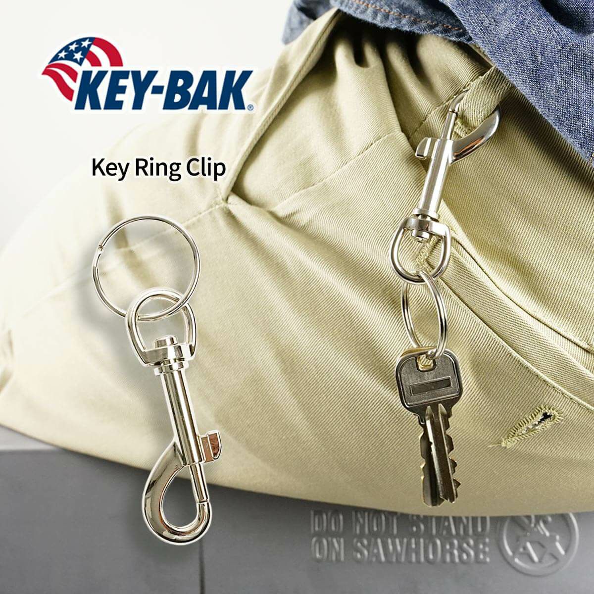 キーバックKEY-BAKキーリングクリップ0305-905キーホルダーナスカンキークリップ