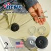 キーバックKEY-BAKオリジナルリトラクタブルキーチェーン0005-011/0050-005クロームブラックキーリールキーホルダー自動巻き上げアメリカ製米国製