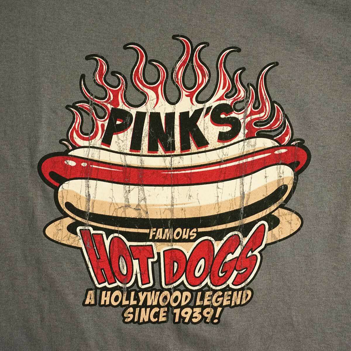 ピンクスホットドッグスPINKSHOTDOGS半袖Tシャツホットドッグスフロントプリント