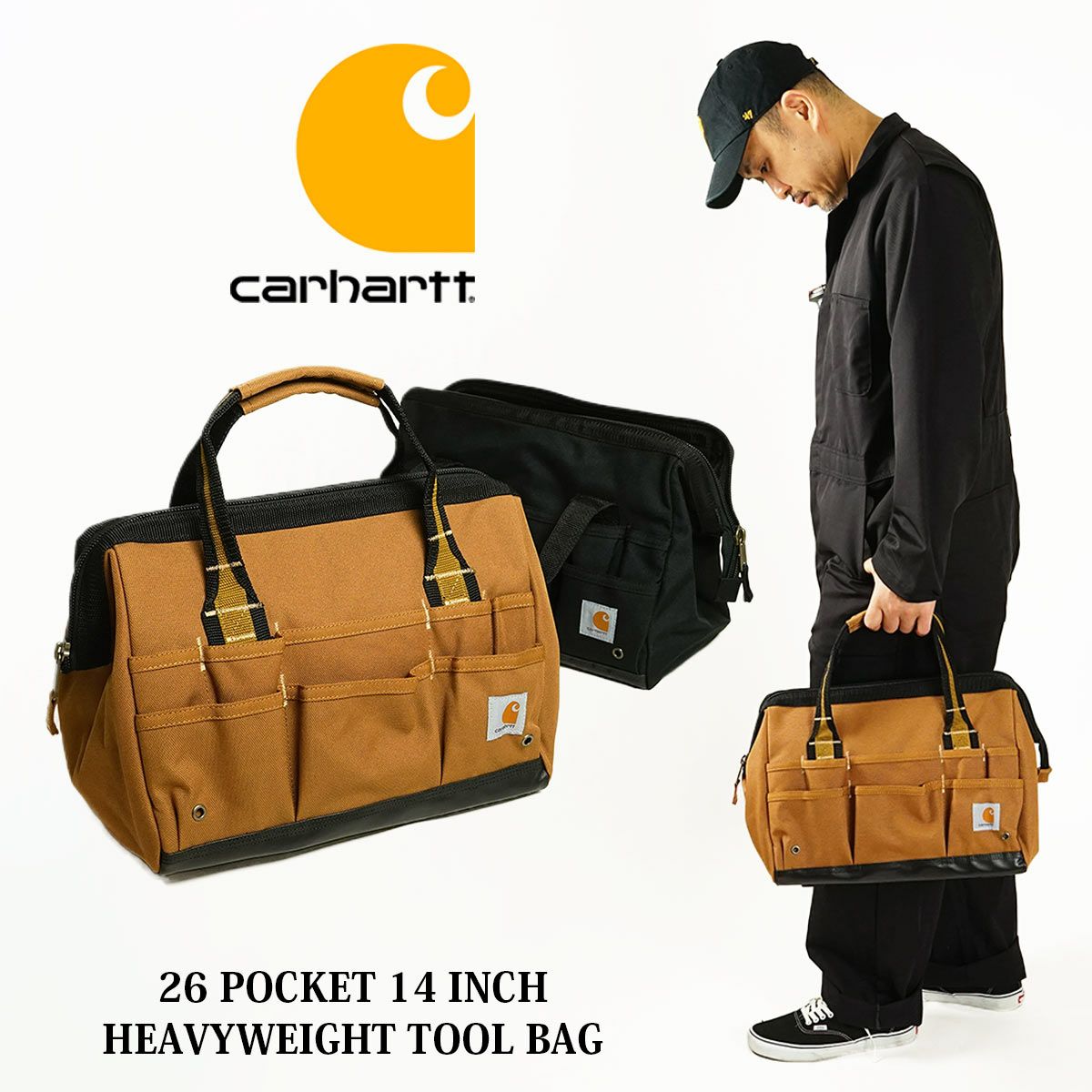 カーハートCarhartt14インチ26ポケットヘビーウエイトツールバッグ